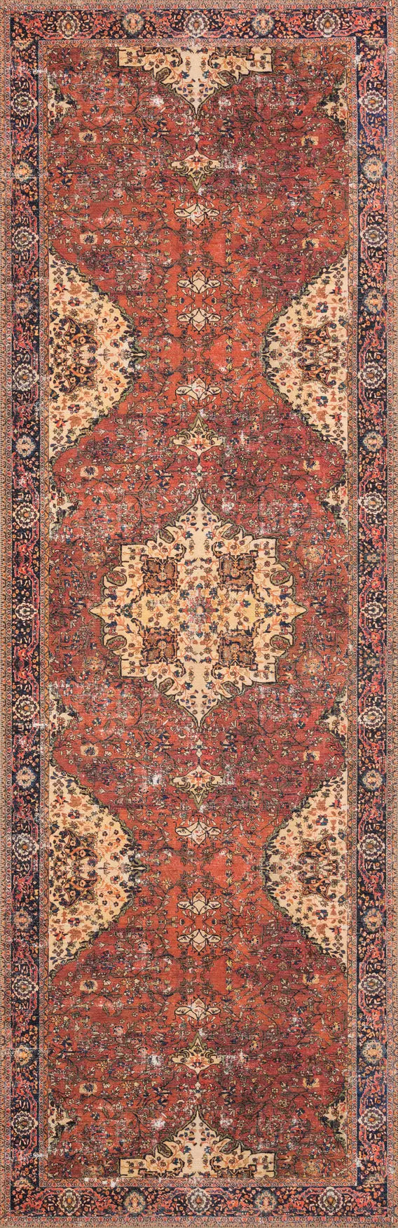Loloi Loren Lq-07 Red / Navy Rugs - runner flat