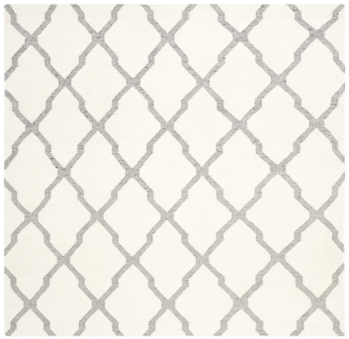 Safavieh Dhurries 6'-0" x 6'-0" Rug in Ivory / Grey
