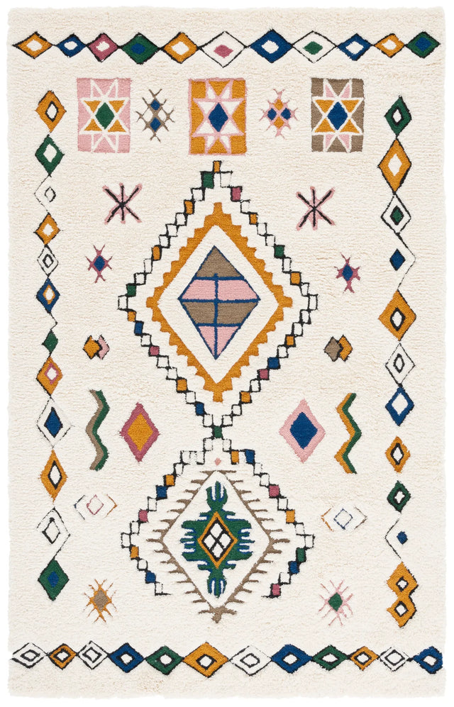 Safavieh Casablanca 4'-0" x 6'-0" Rug in Ivory / Green