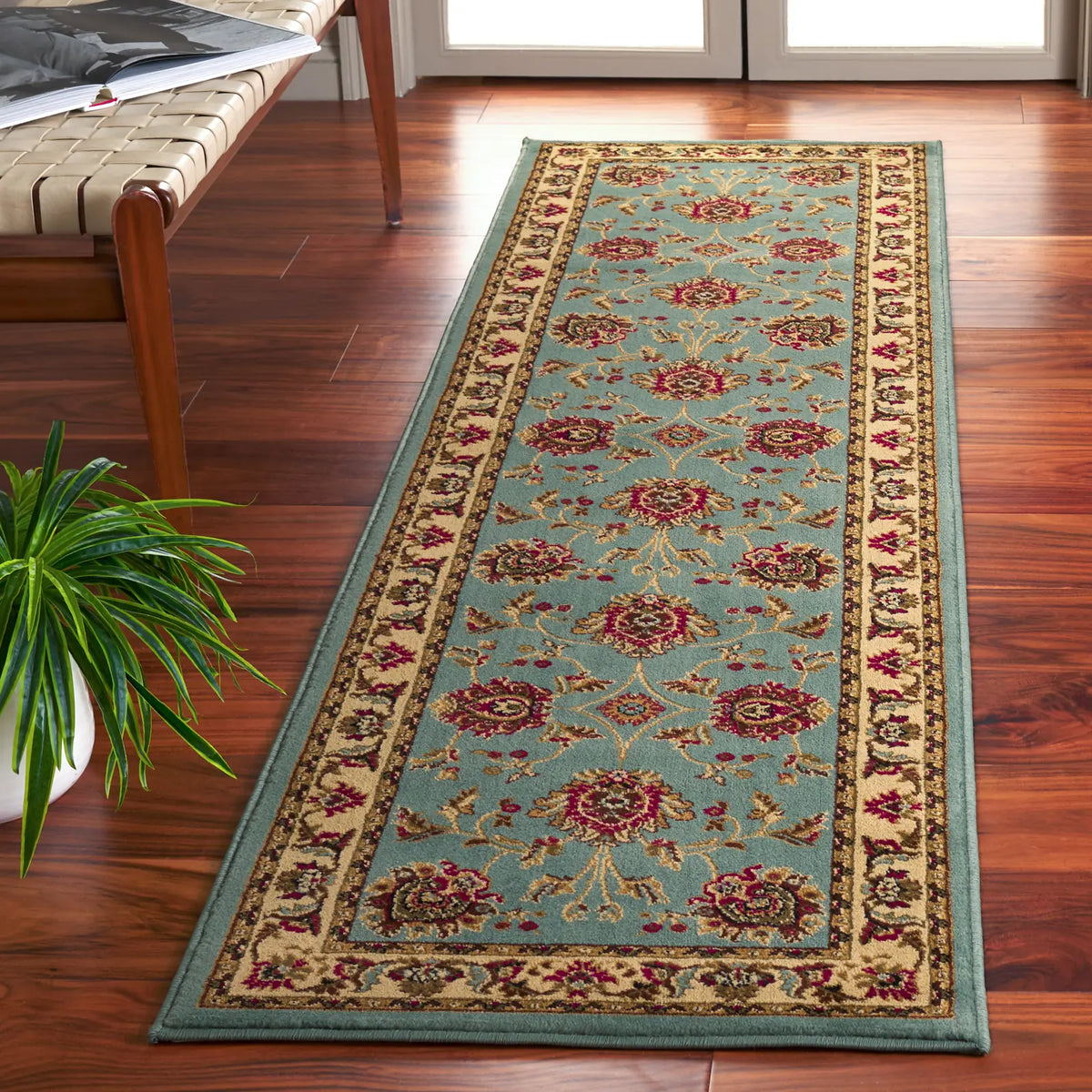 Safavieh Lyndhurst 2'-3" x 12'-0" Rug in Blue / Ivory
