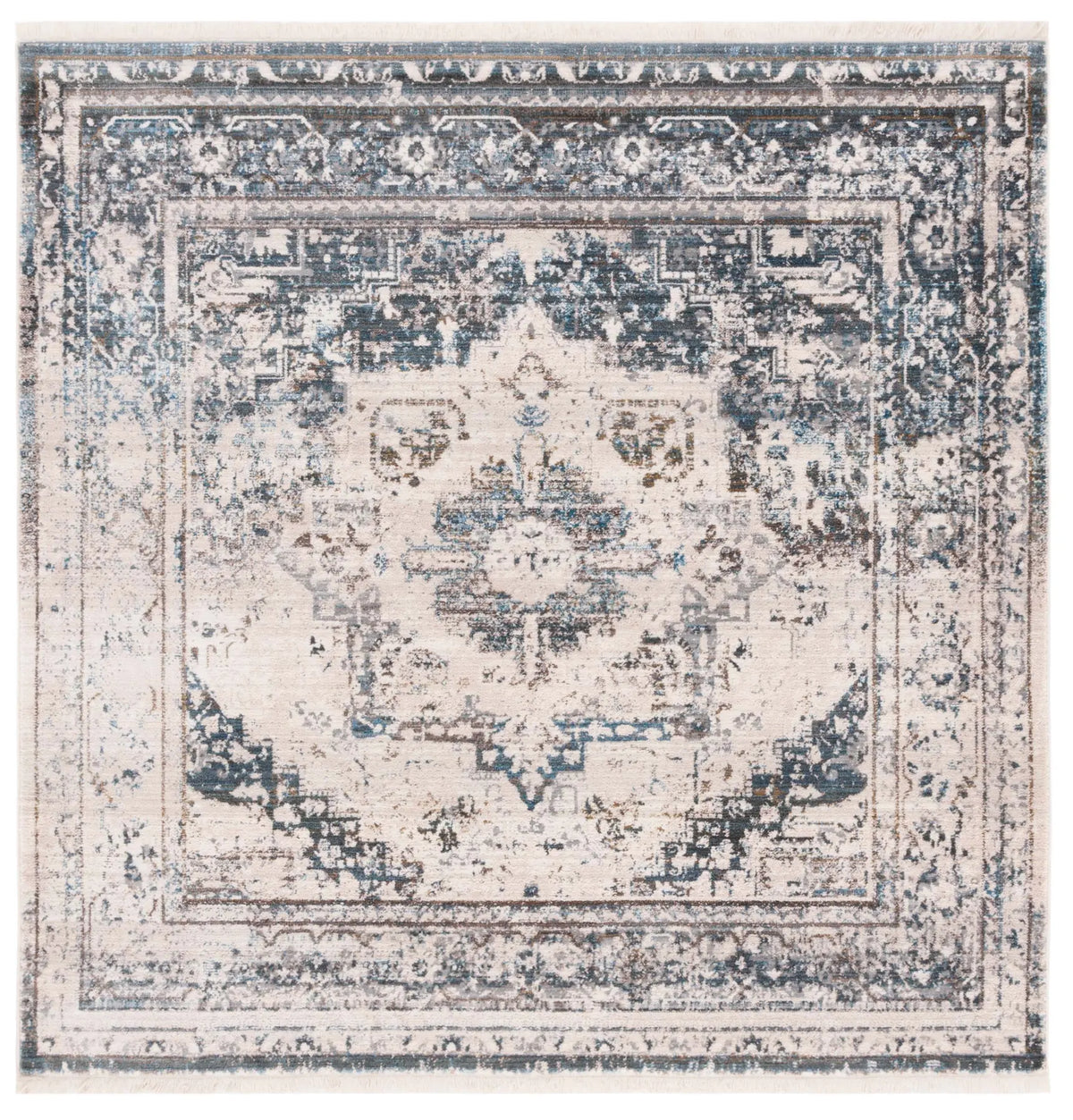 Safavieh Vintage Persian 5'-0" x 5'-0" Rug in Ivory / Blue