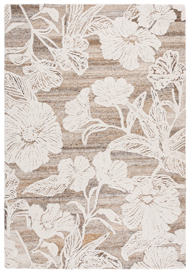 Safavieh Blossom 4'-0" x 6'-0" Rug in Taupe / Ivory