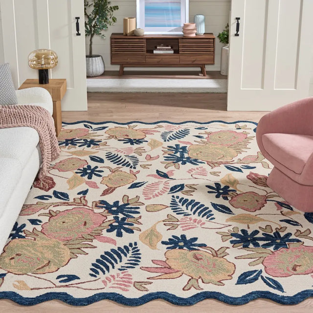Safavieh Jardin 8'-0" x 10'-0" Rug in Ivory / Blue