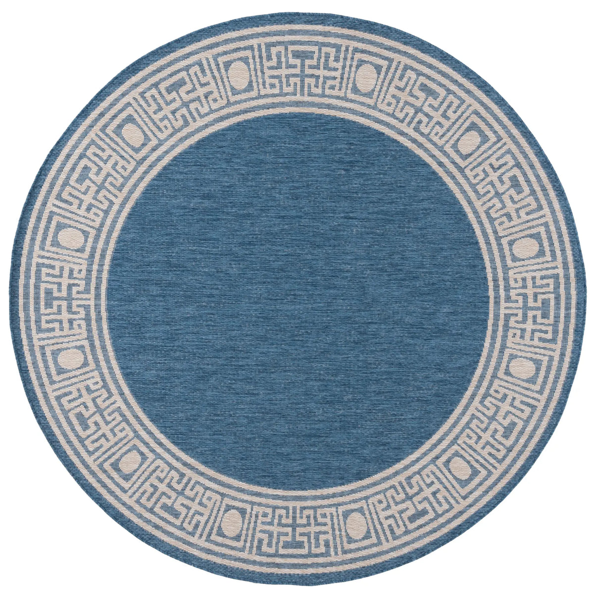 Safavieh Beach House 6'-7" x 6'-7" Rug in Blue / Ivory
