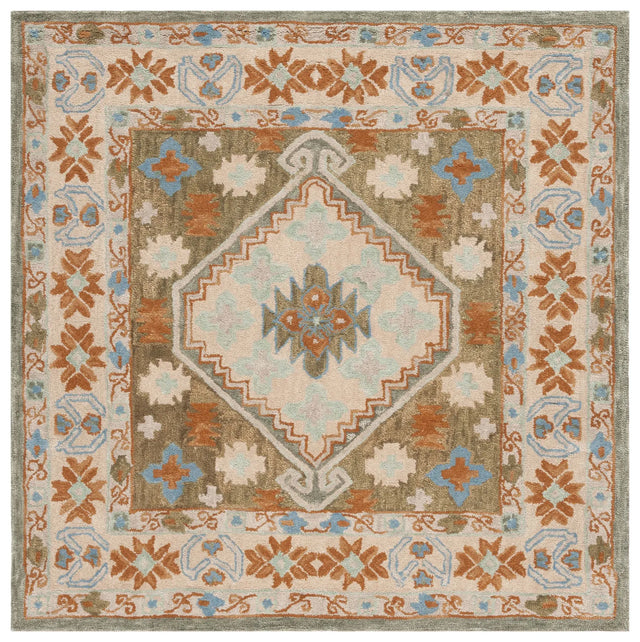 Safavieh Heritage 6'-0" x 6'-0" Rug in Ivory / Light Blue