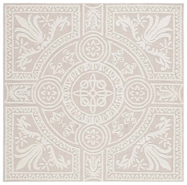Safavieh Blossom 6'-0" x 6'-0" Rug in Light Grey / Ivory