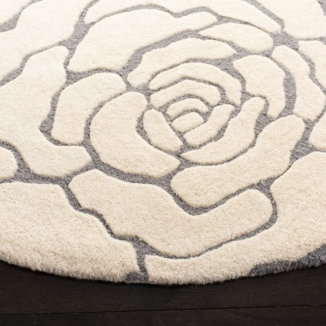 Safavieh Cambridge 6'-0" x 6'-0" Rug in Dark Grey / Ivory