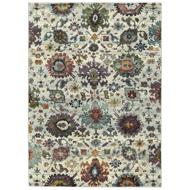 Oriental Weavers Sphinx Andorra 7129A Stone/Multi Rugs - main flat