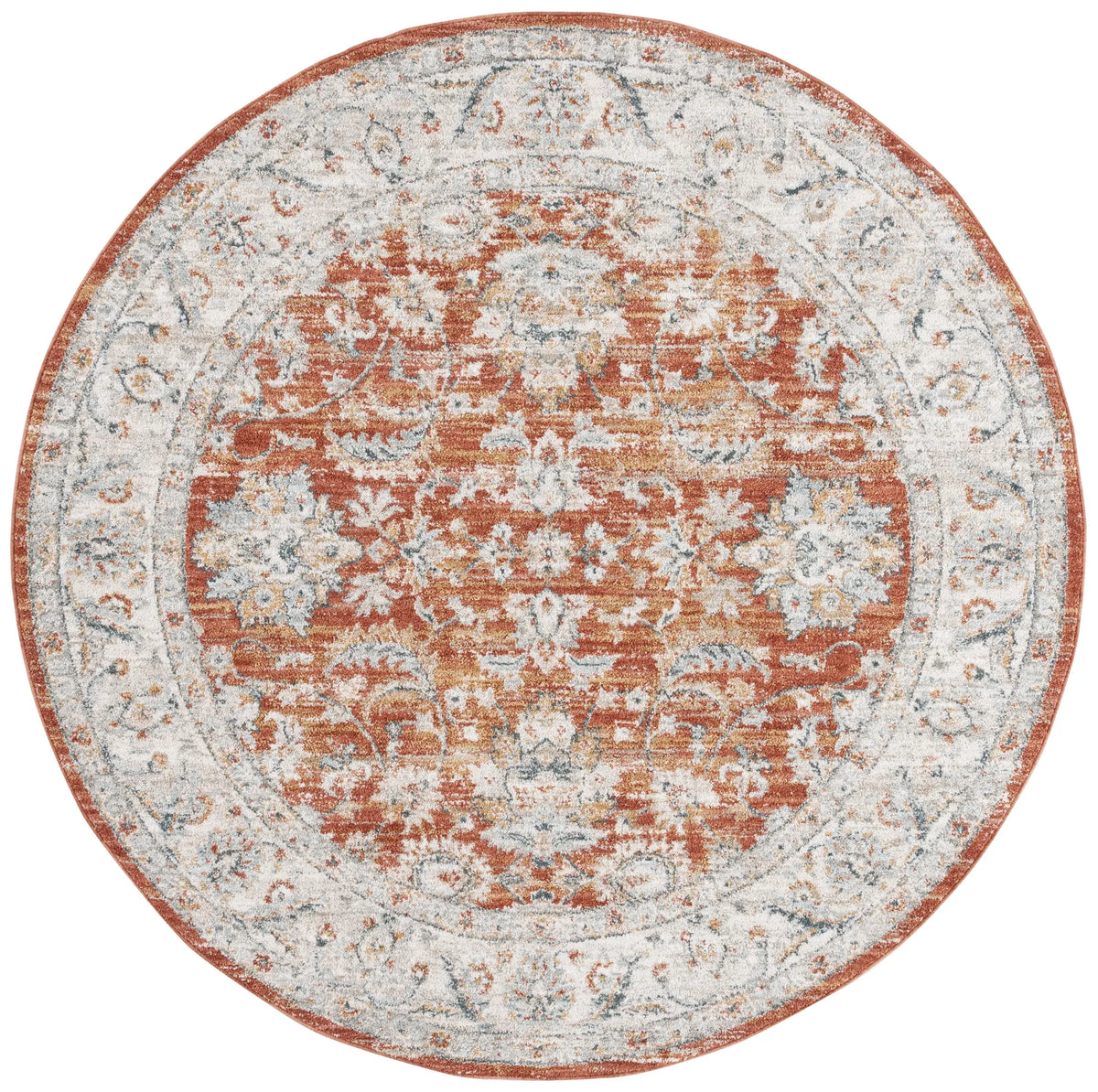 Safavieh Avalon 6'-7" x 6'-7" Rug in Rust / Ivory