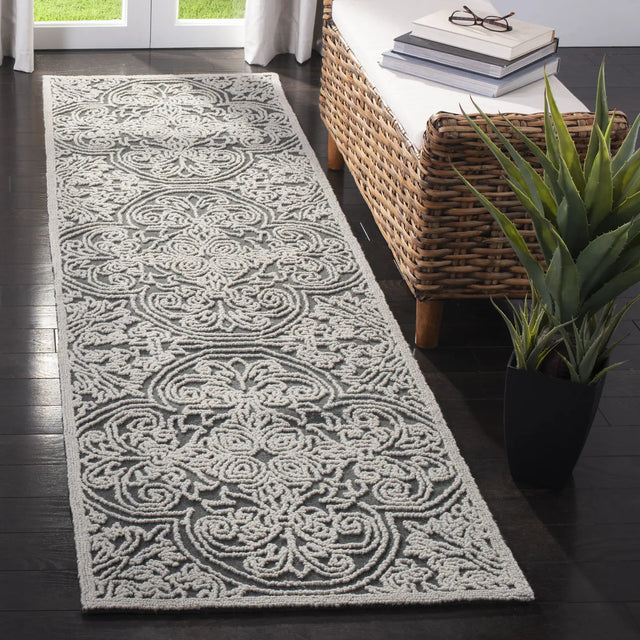 Safavieh Trace 2'-3" x 10'-0" Rug in Dark Grey / Light Grey
