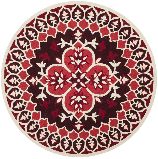 Safavieh Bellagio 5'-0" x 5'-0" Rug in Red / Ivory