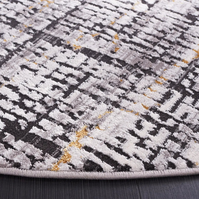 Safavieh Amelia 6'-7" x 6'-7" Rug in Charcoal / Gold