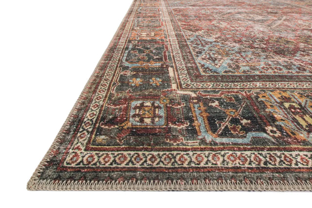 Loloi Loren Lq-13 Brick / Midnight Rugs - rug corner