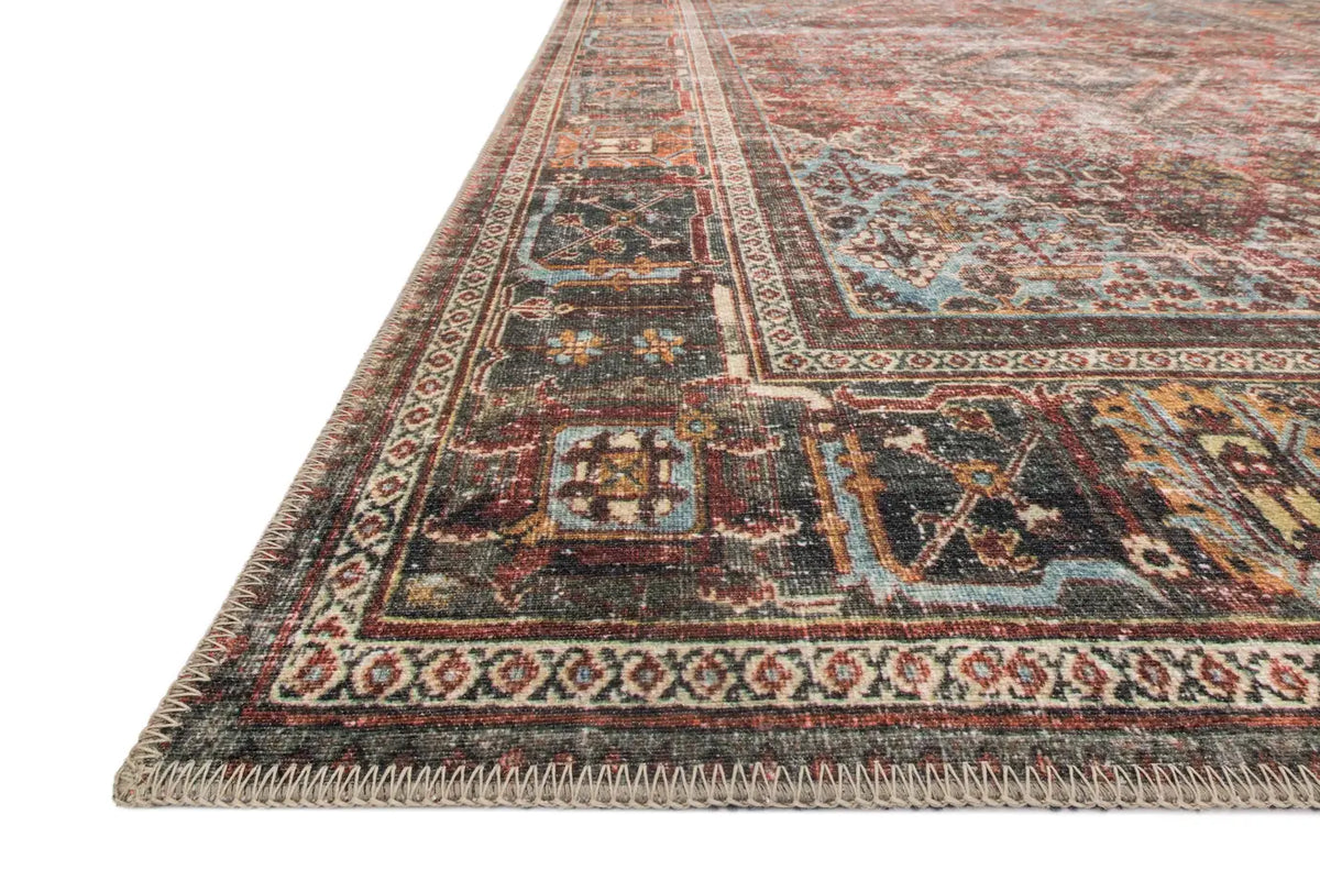 Loloi Loren Lq-13 Brick / Midnight Rugs - rug corner