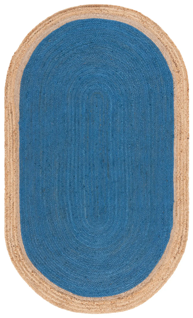 Safavieh Natural Fiber 5'-0" x 8'-0" Rug in Royal Blue / Natural