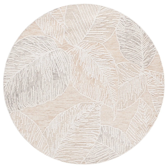Safavieh Jardin 6'-0" x 6'-0" Rug in Taupe / Ivory