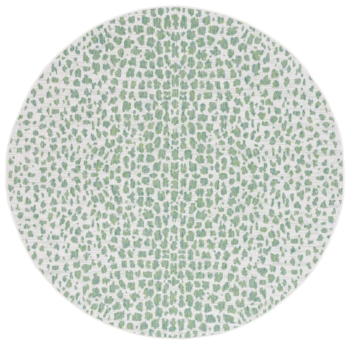 Safavieh Courtyard 6'-7" x 6'-7" Rug in Ivory / Green