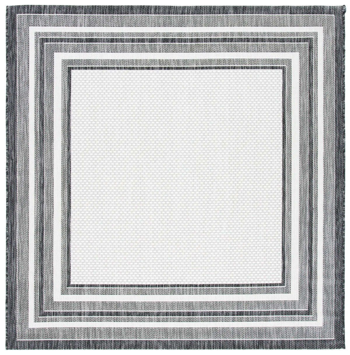 Safavieh Courtyard 6'-7" x 6'-7" Rug in Ivory / Black