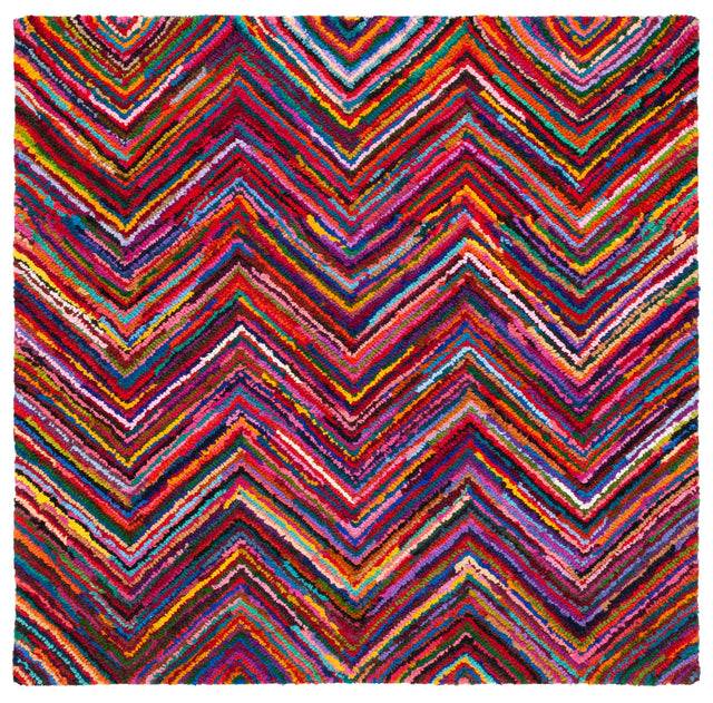 Safavieh Nantucket 6'-0" x 6'-0" Rug in Pink / Multi