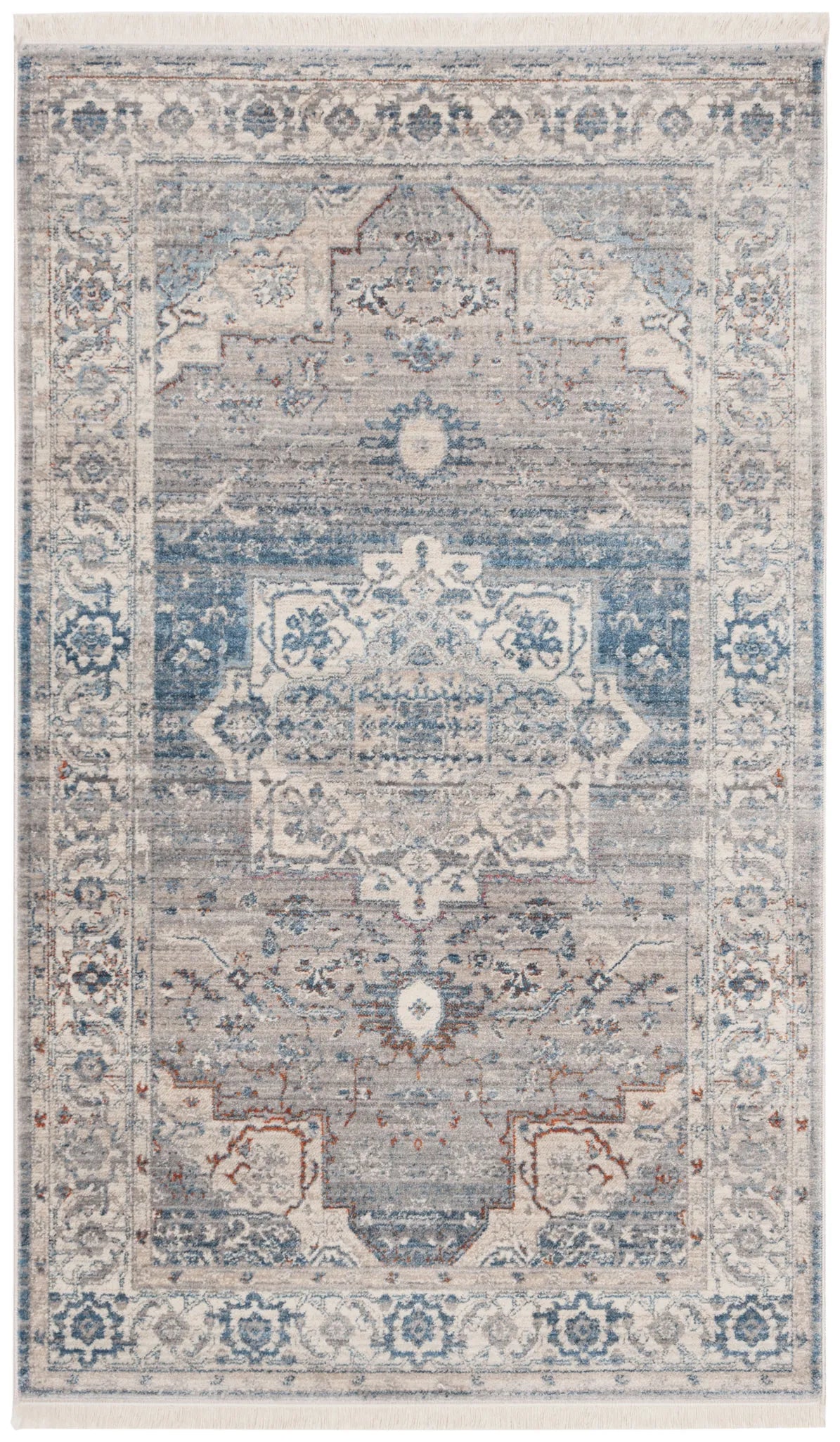 Safavieh Vintage Persian 3'-0" x 5'-0" Rug in Grey / Blue
