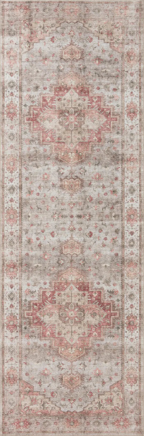 Loloi Heidi Hei-02 Dove/Spice Rugs - runner flat