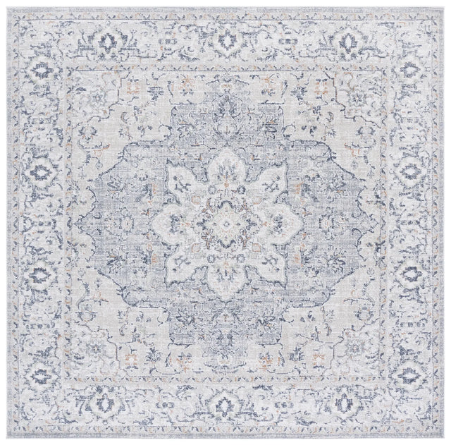 Safavieh Hunter 100 6'-7" x 6'-7" Rug in Ivory Grey / Dark Grey / Beige