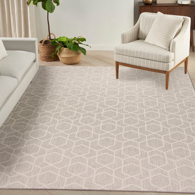 Nourison Horizon Indoor/Outdoor HOZ01 Grey Contemporary Area Rugs