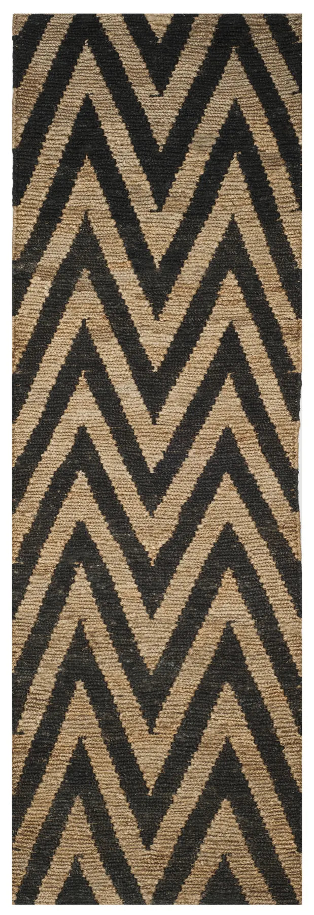 Safavieh Organic 2'-6" x 10'-0" Rug in Black / Natural