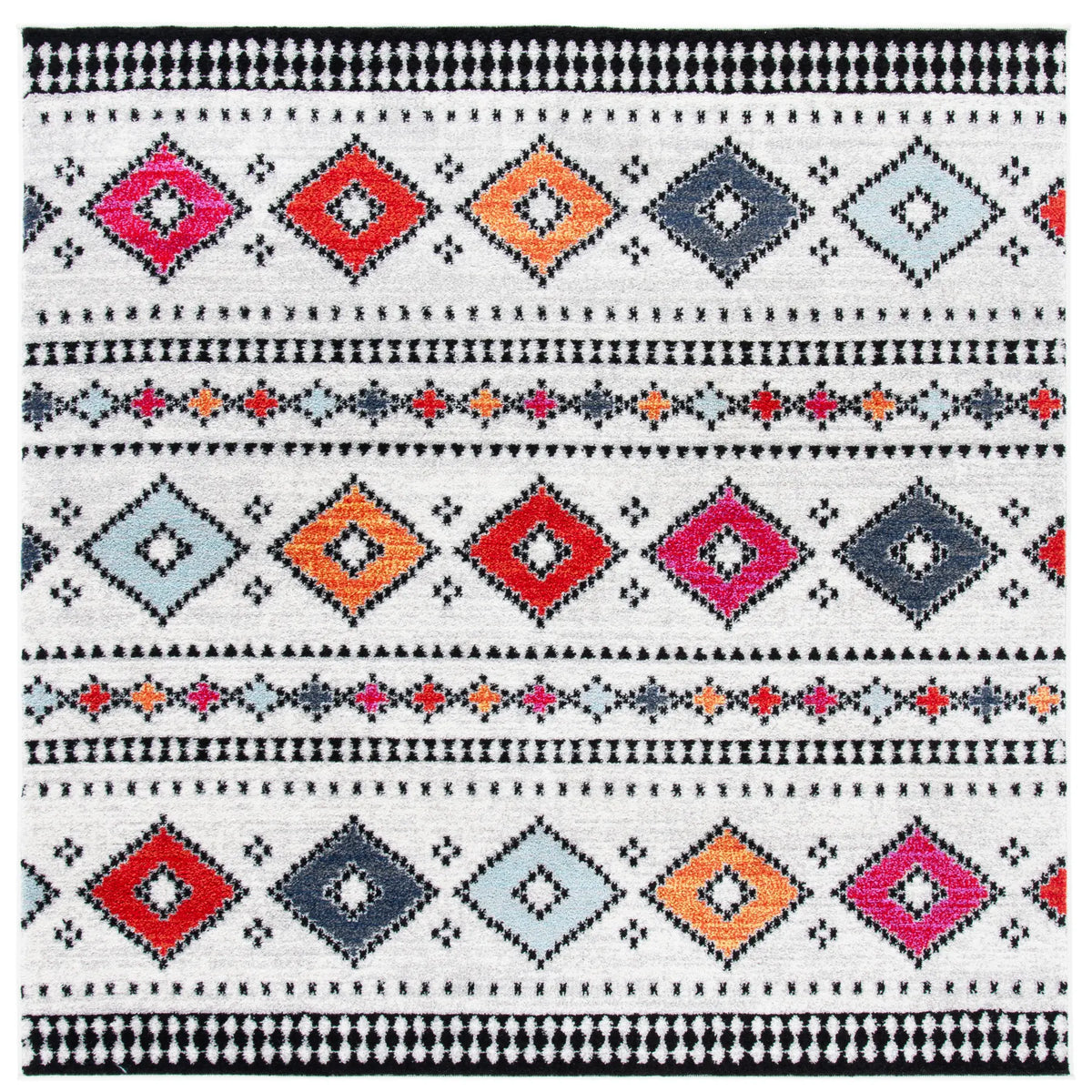 Safavieh Adirondack 6'-0" x 6'-0" Rug in Light Grey / Black