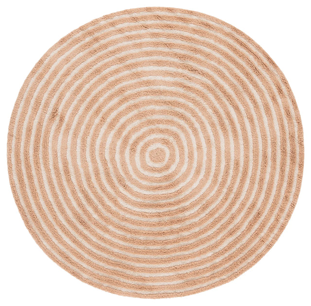 Safavieh Easy Care 5'-0" x 5'-0" Rug in Orange / Ivory