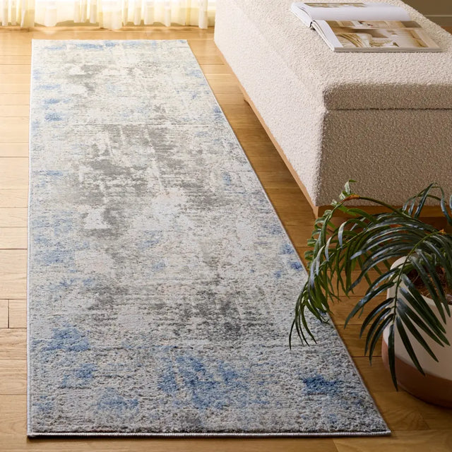 Safavieh Palma 2'-2" x 9'-0" Rug in Grey / Teal