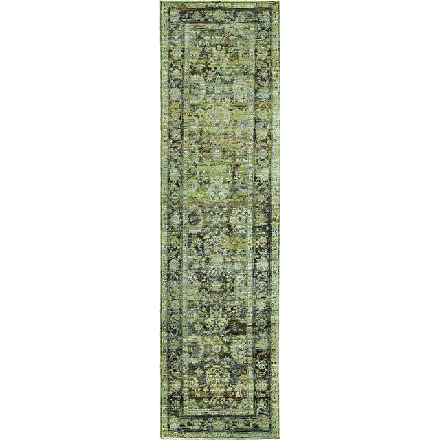 Oriental Weavers Sphinx Andorra 7125C Green/Brown Rugs - runner