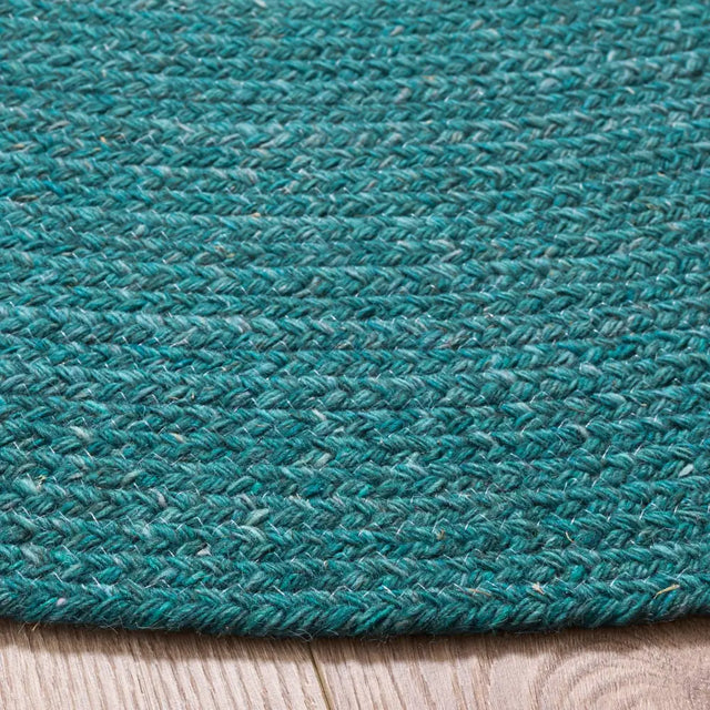 Safavieh Braided 5'-0" x 5'-0" Rug in Turquoise / Ivory