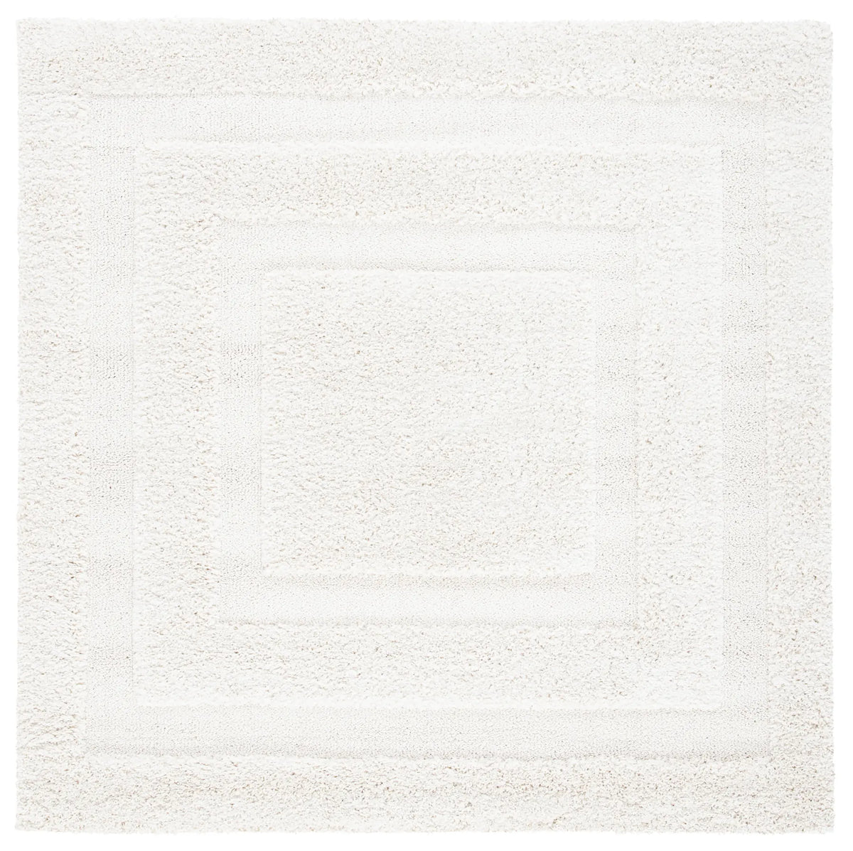 Safavieh Florida Shag 5'-0" x 5'-0" Rug in Creme / Creme