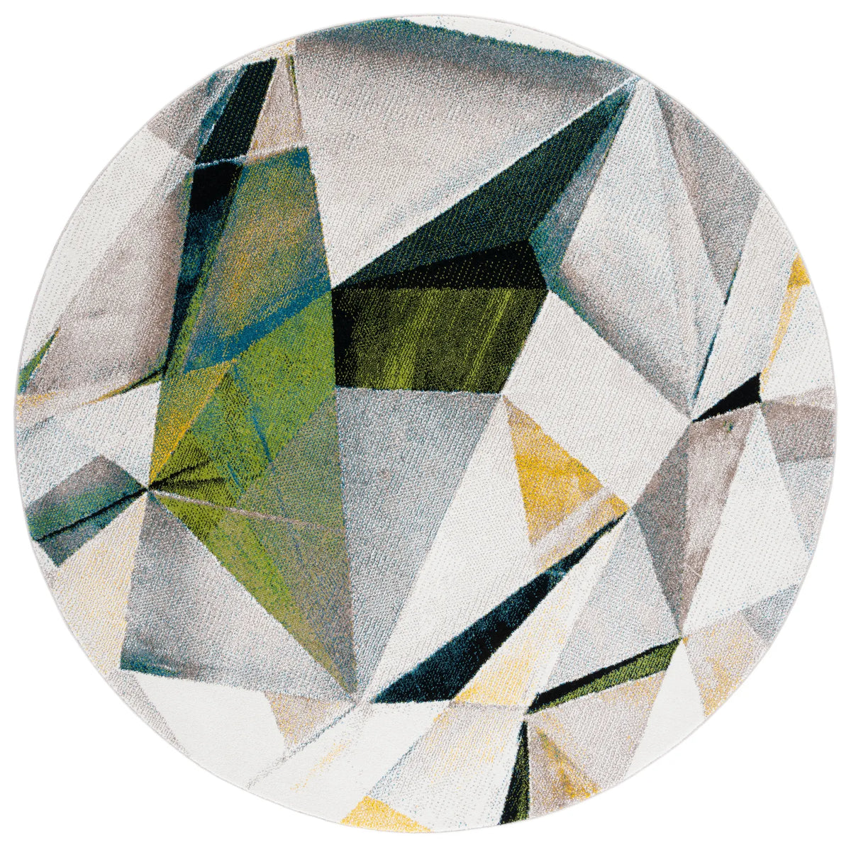 Safavieh Porcello 6'-7" x 6'-7" Rug in Ivory / Green