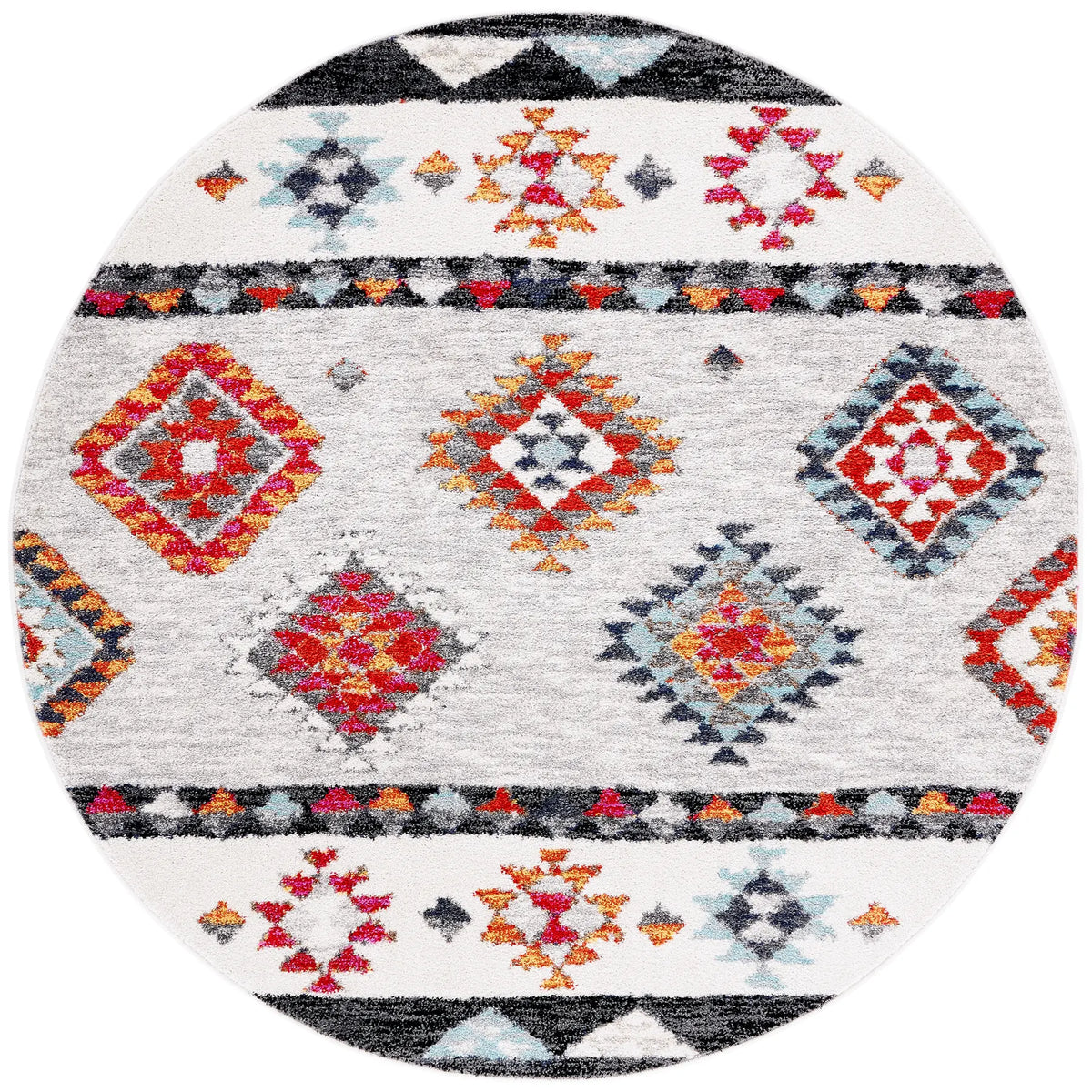 Safavieh Adirondack 6'-0" x 6'-0" Rug in Grey / Red
