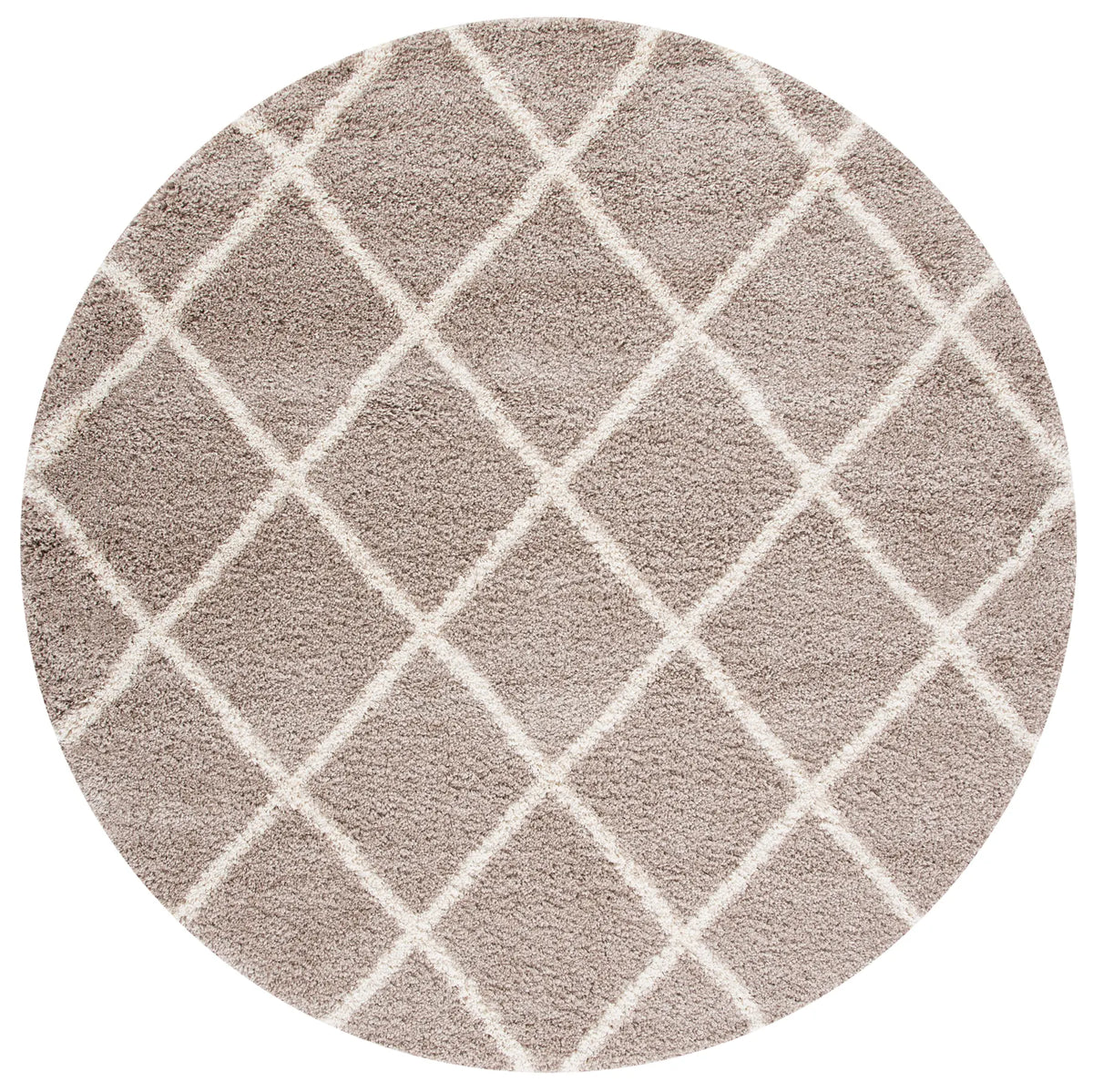 Safavieh Hudson Shag 7'-0" x 7'-0" Rug in Beige / Ivory