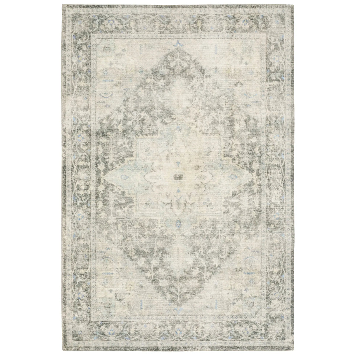 Oriental Weavers Savoy 28104 Grey/ Ivory Rug - main flat