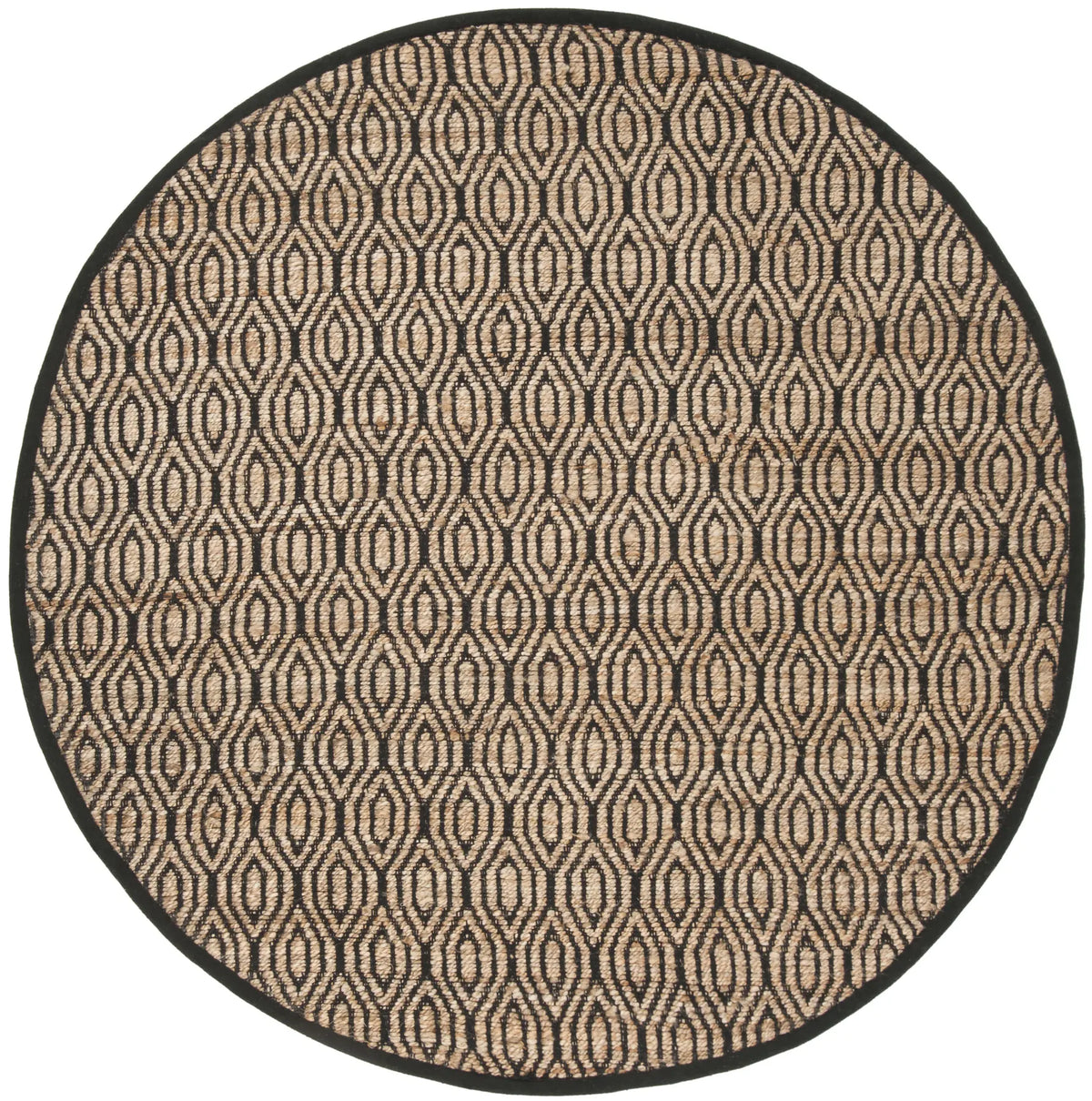 Safavieh Cape Cod 6'-0" x 6'-0" Rug in Black / Natural