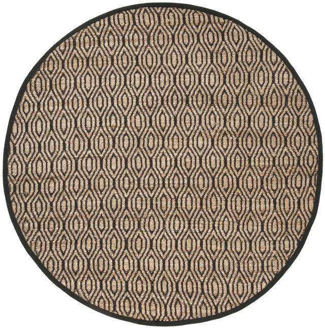 Safavieh Cape Cod 6'-0" x 6'-0" Rug in Black / Natural
