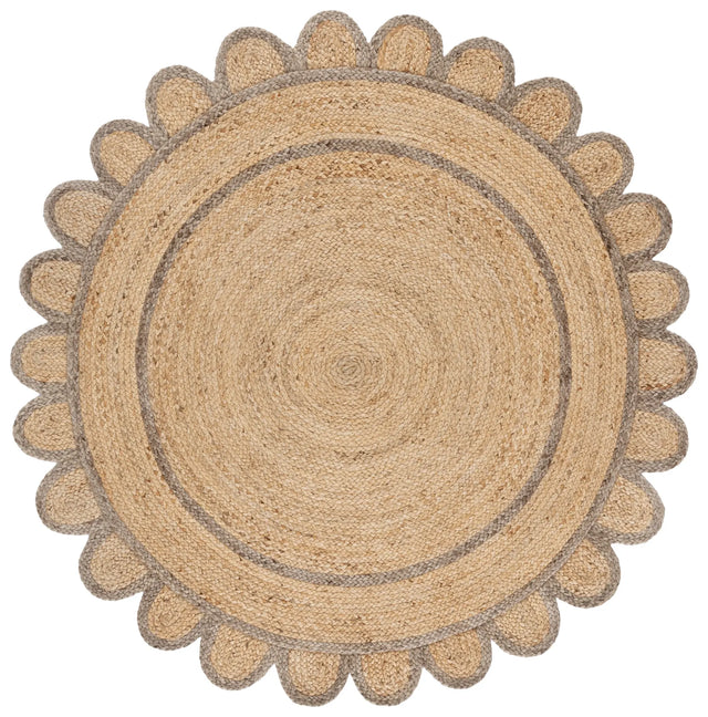 Safavieh Natural Fiber 6'-0" x 6'-0" Rug in Natural / Grey