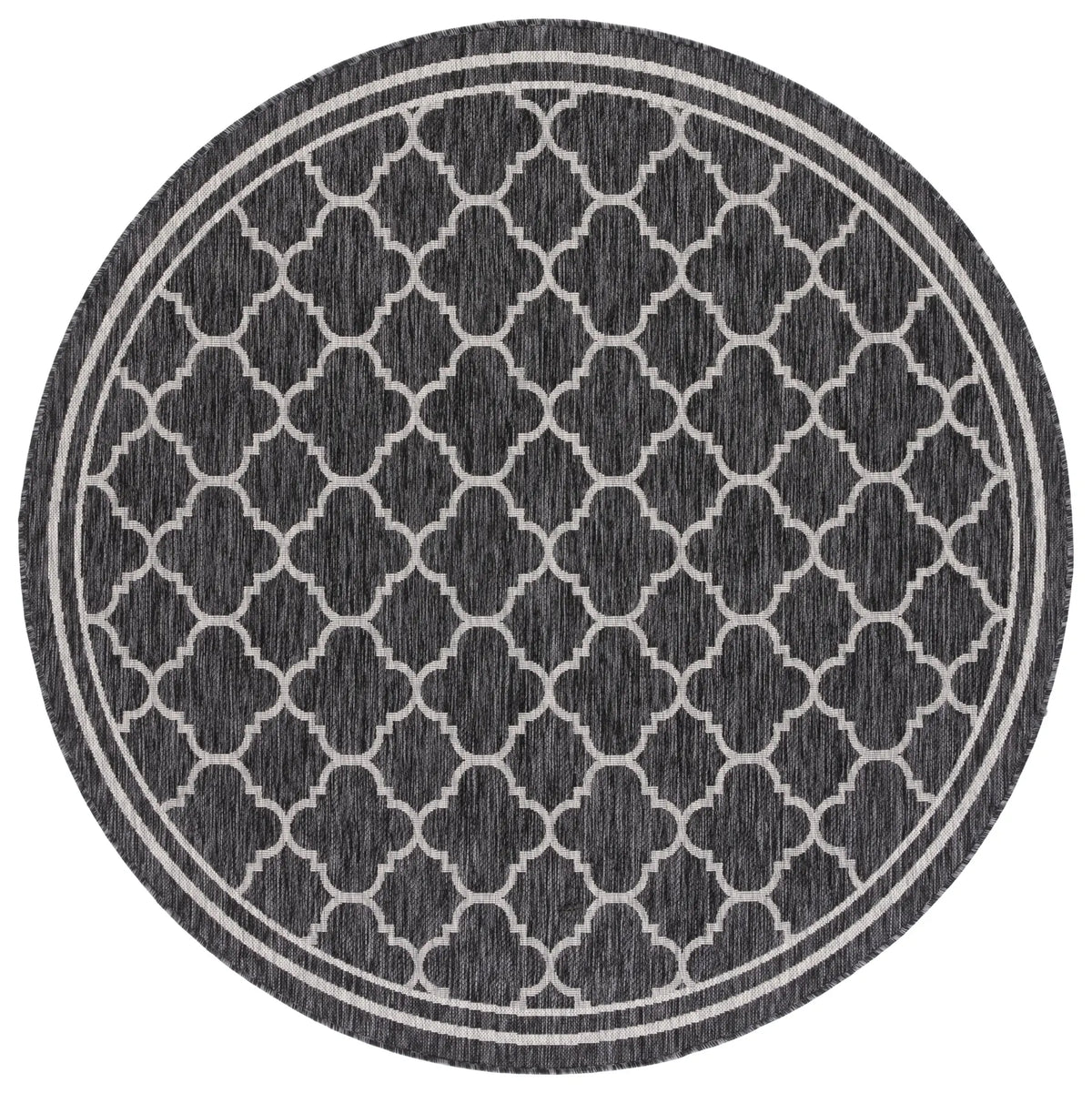 Safavieh Courtyard 6'-7" x 6'-7" Rug in Black Charcoal