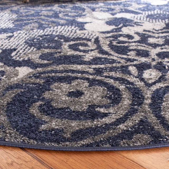 Safavieh Adirondack 6'-0" x 6'-0" Rug in Navy / Silver