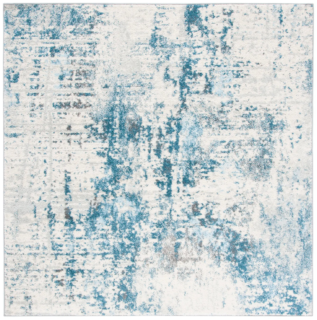 Safavieh Tulum 6'-7" x 6'-7" Rug in Ivory / Blue