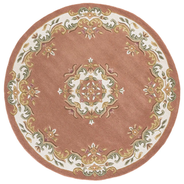 Safavieh Aubusson 6'-0" x 6'-0" Rug in Peach / Ivory