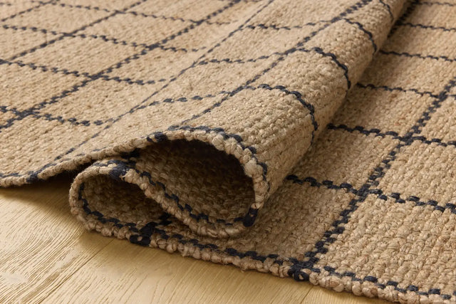 Chris Loves Julia x Loloi Fletcher FLE-01 Natural / Black Rug - pile height