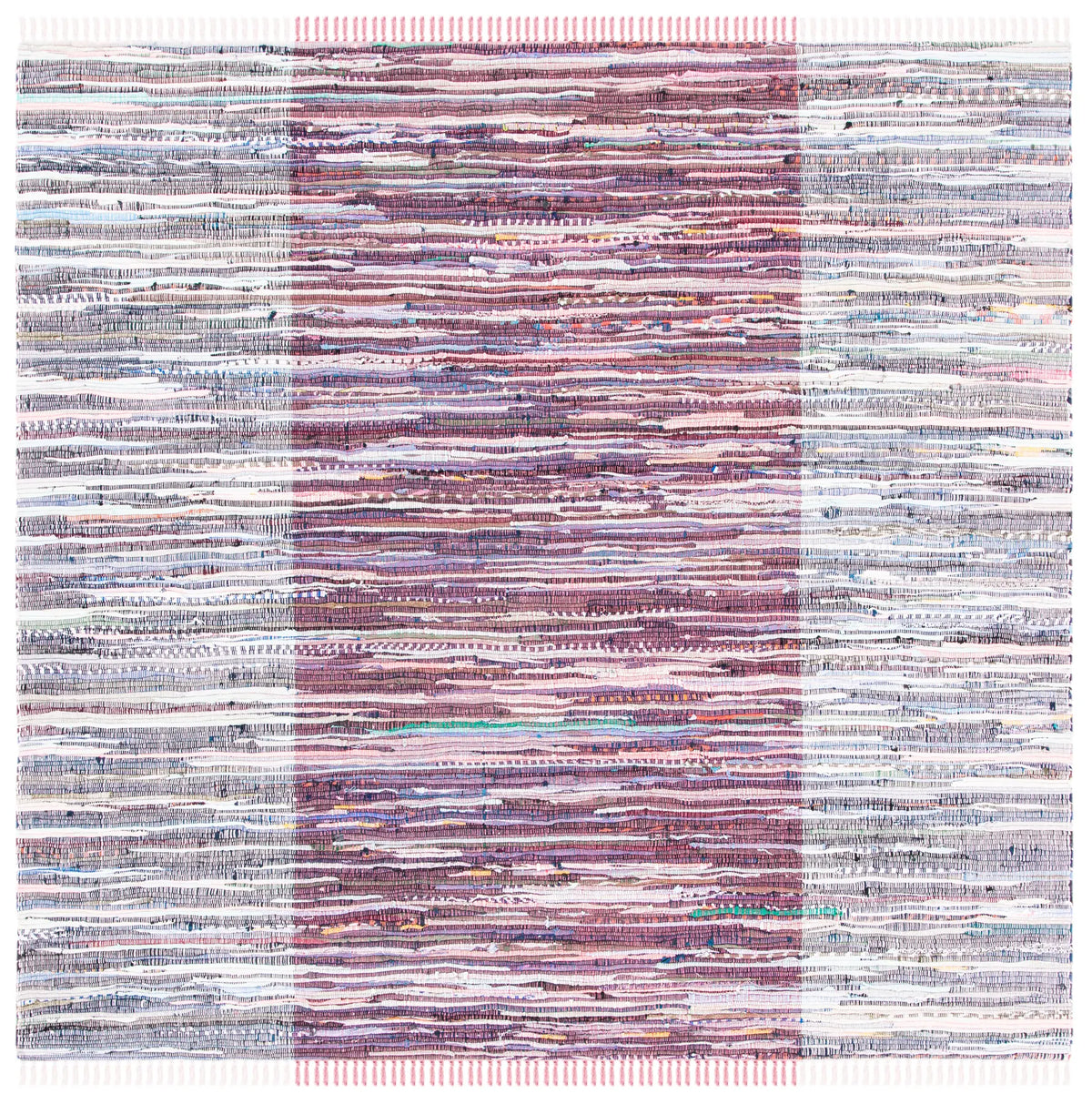 Safavieh Rag Rug 6'-0" x 6'-0" Rug in Red / Grey