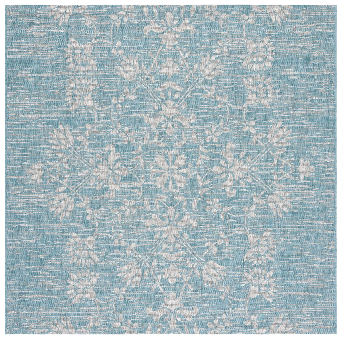 Safavieh Courtyard 6'-7" x 6'-7" Rug in Aqua / Grey