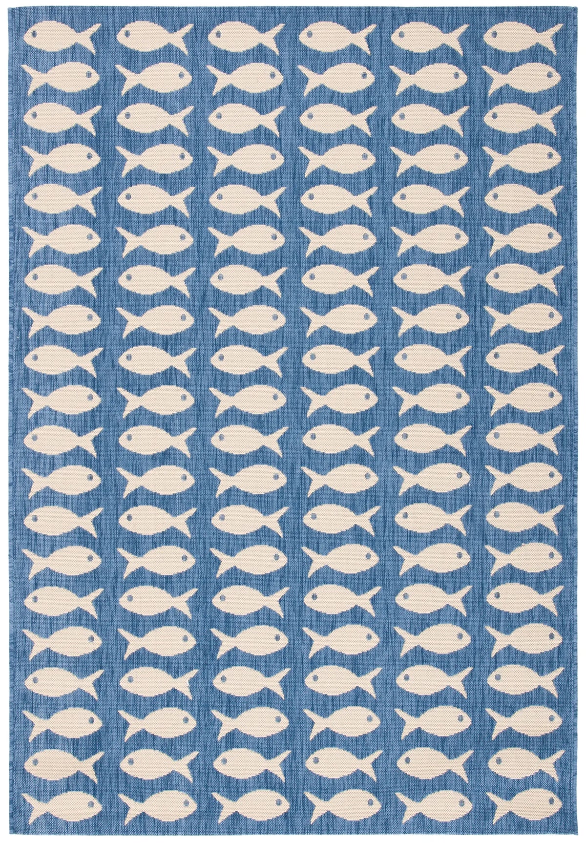 Safavieh Courtyard 4'-0" x 5'-7" Rug in Blue / Beige