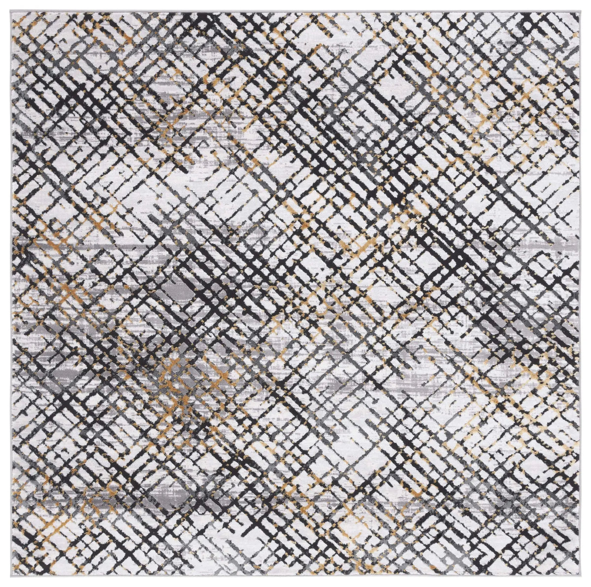 Safavieh Amelia 6'-7" x 6'-7" Rug in Grey / Gold